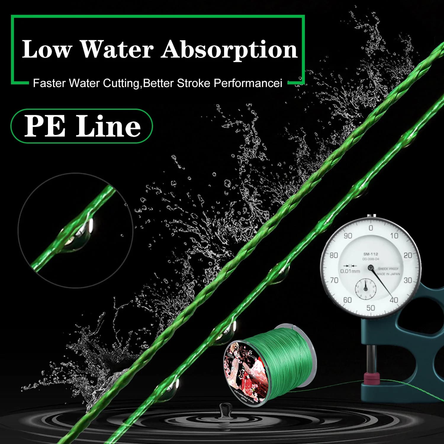 Ligne de pêche tressée Sougayilang 8 brins 100m 300m, multifilament PE pour carpe et pêche sportive