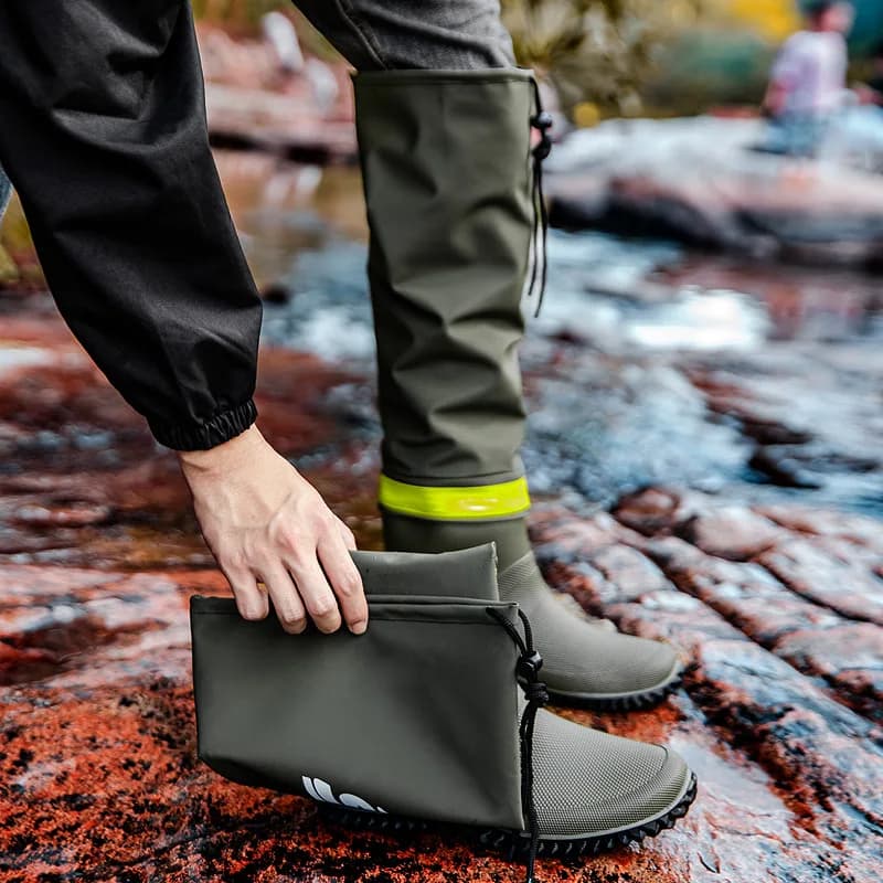 Bottes de pluie hautes tendance pour couple pêche extérieure imperméables anti-dérapantes longue durée