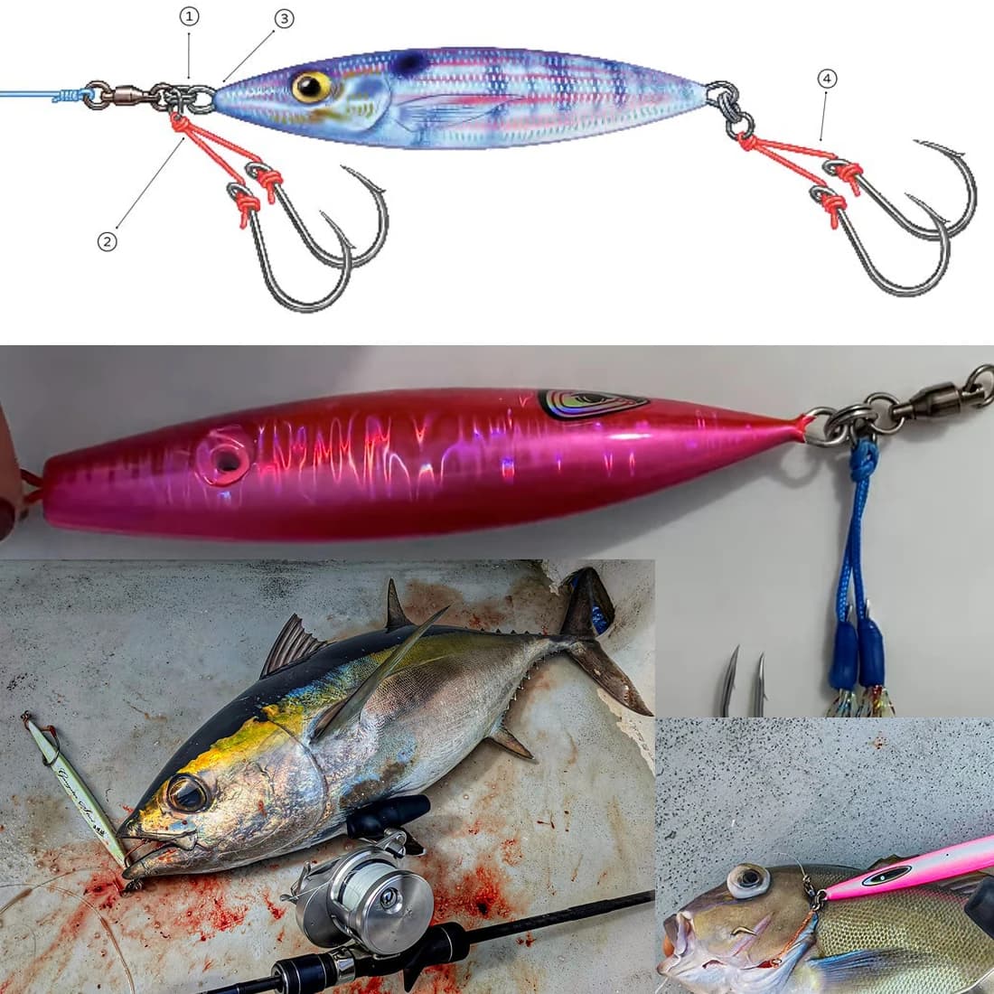 Lot de 10 émerillons roulements à billes acier inoxydable 9KM pour pêche jigging slow pitch et leurres lourds