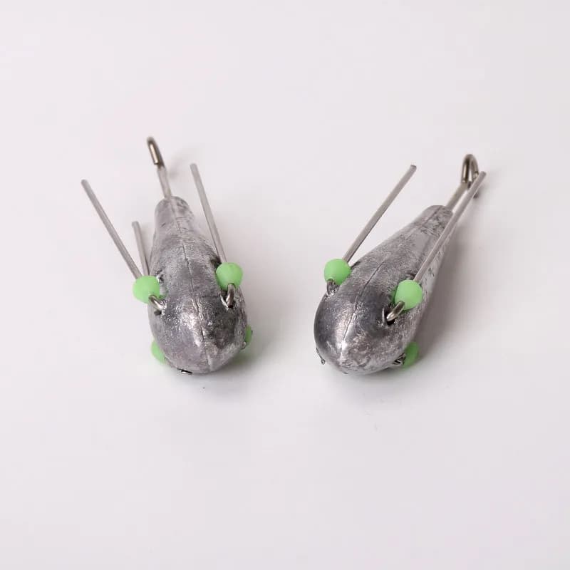 Plombs de pêche luminescents 50g-100g avec perles brillantes pour pêche profonde