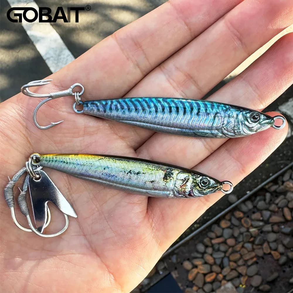 Leurre métallique GOBAIT 20g 30g 40g avec œil 3D laser pour pêche spinning et leurrage