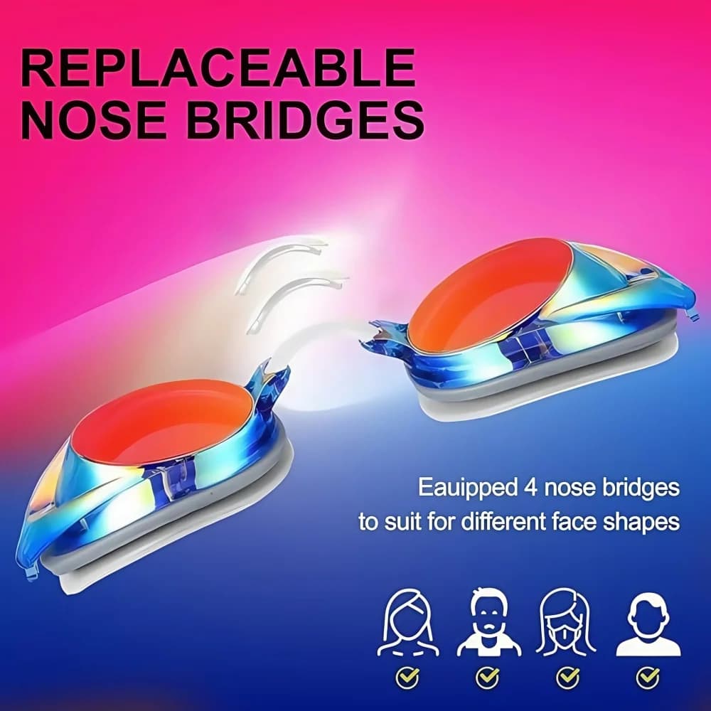 Lunettes natation adultes professionnelles nano anti-buée protection UV vision claire homme femme