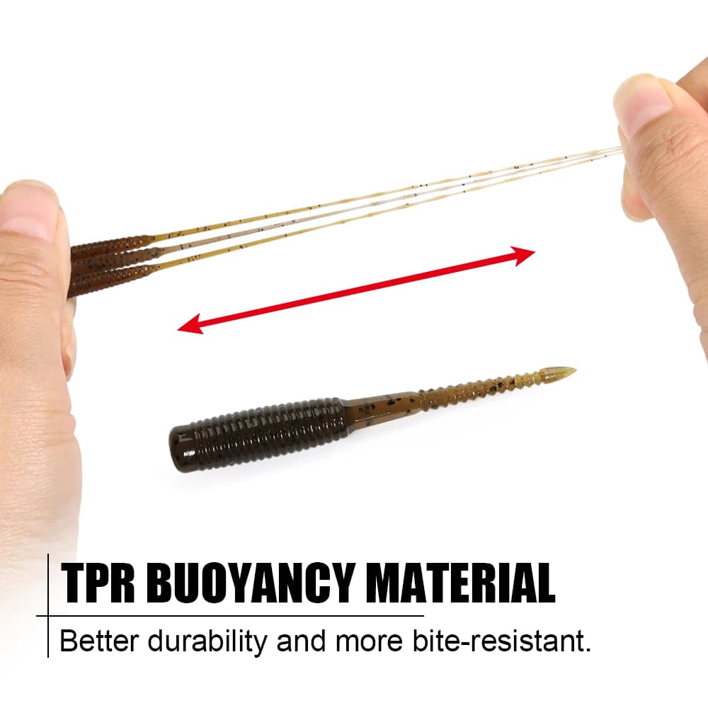 Boîte 20 leurres souples Ajing Spinpoler 3.5cm - Swimbaits TPR rockfish vers lumineux pêche glace jig bass