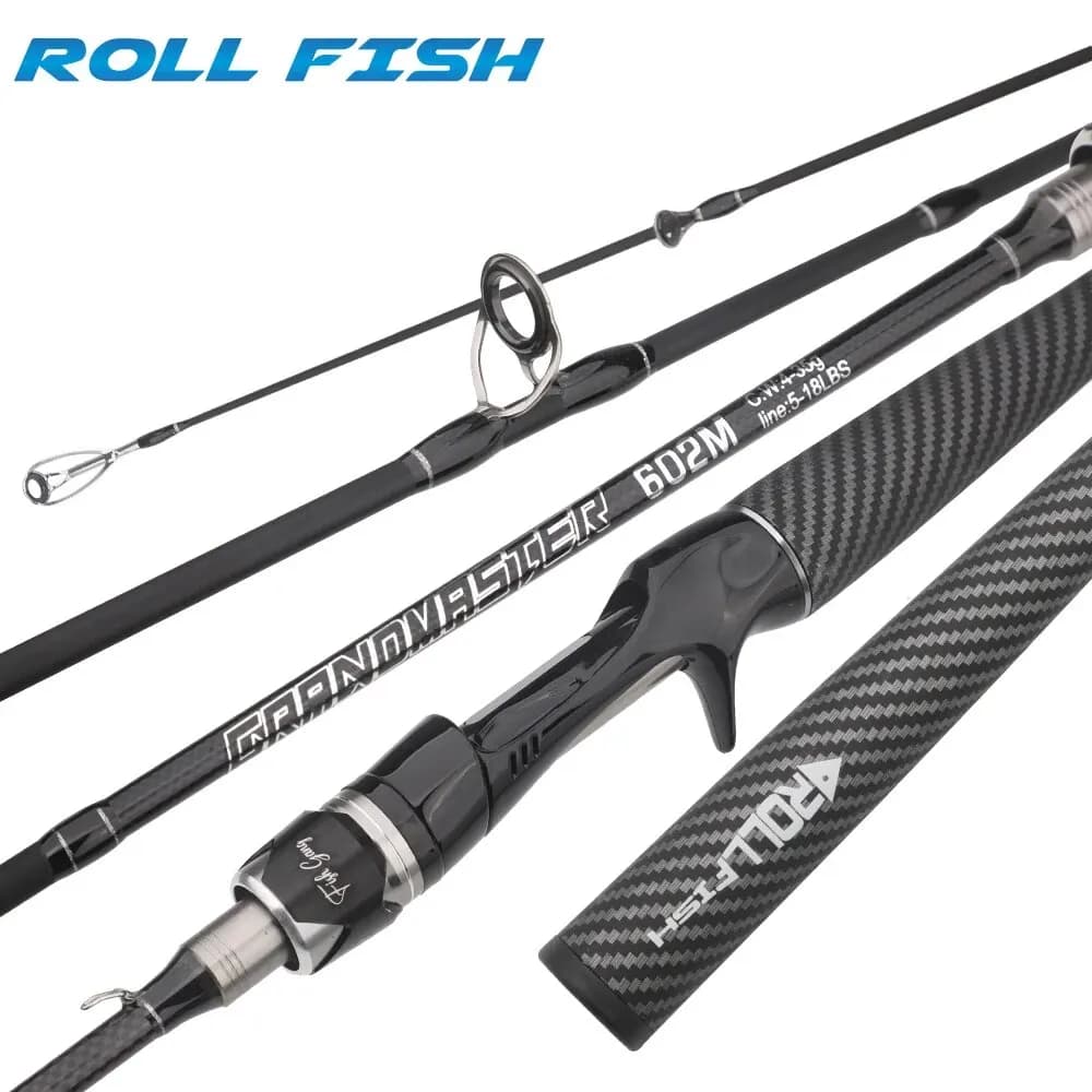 Canne Power M spinning/casting carbone 1.8-2.7m action rapide pour carnassiers eau douce/salée
