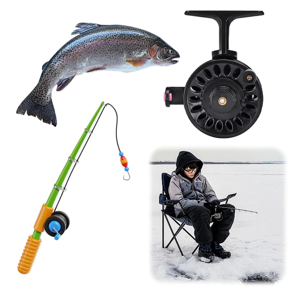 Moulinet pêche à la mouche léger ABS pour glace traite brochet accessoires pêche hivernale