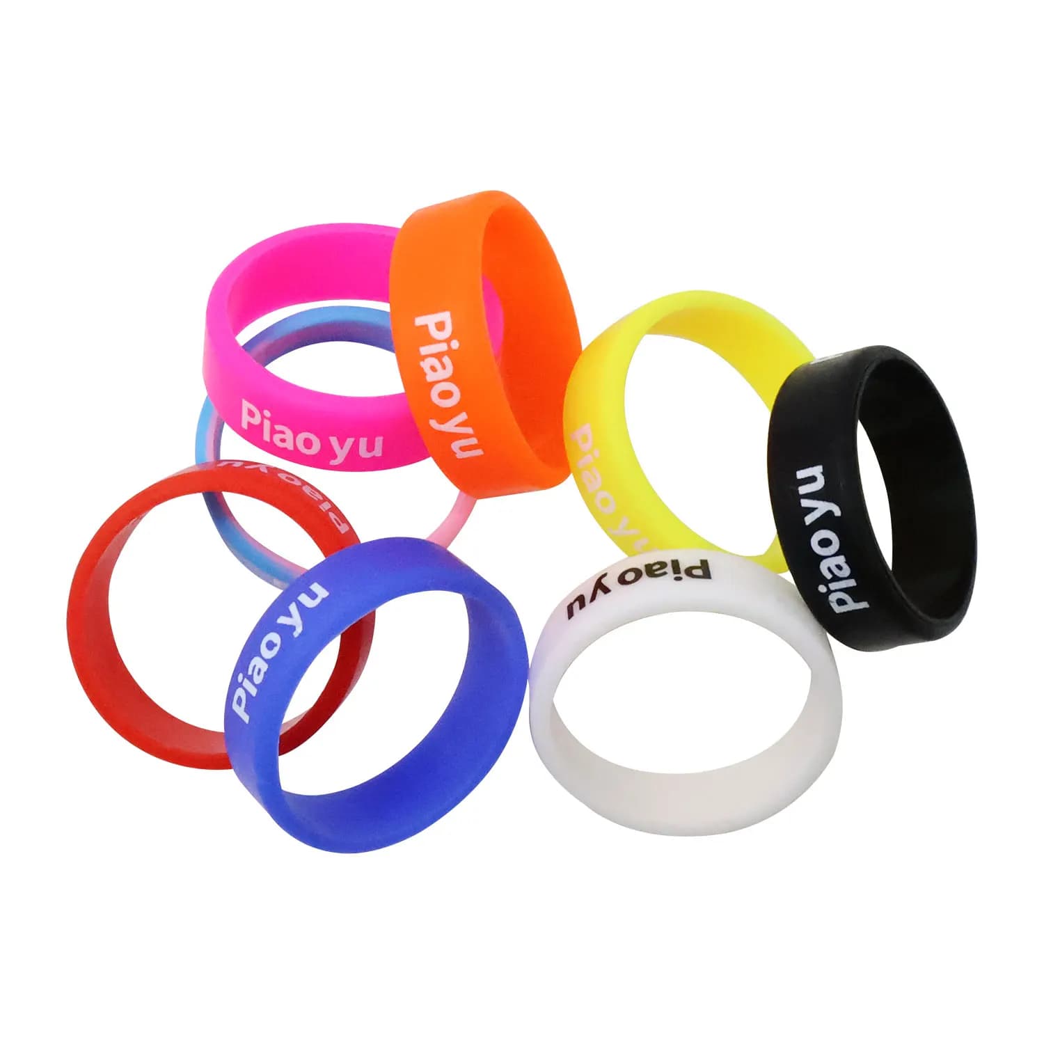 20 anneaux silicone anti-dérapage pour canne à pêche et lance-pierre - Lot de 20 pièces en