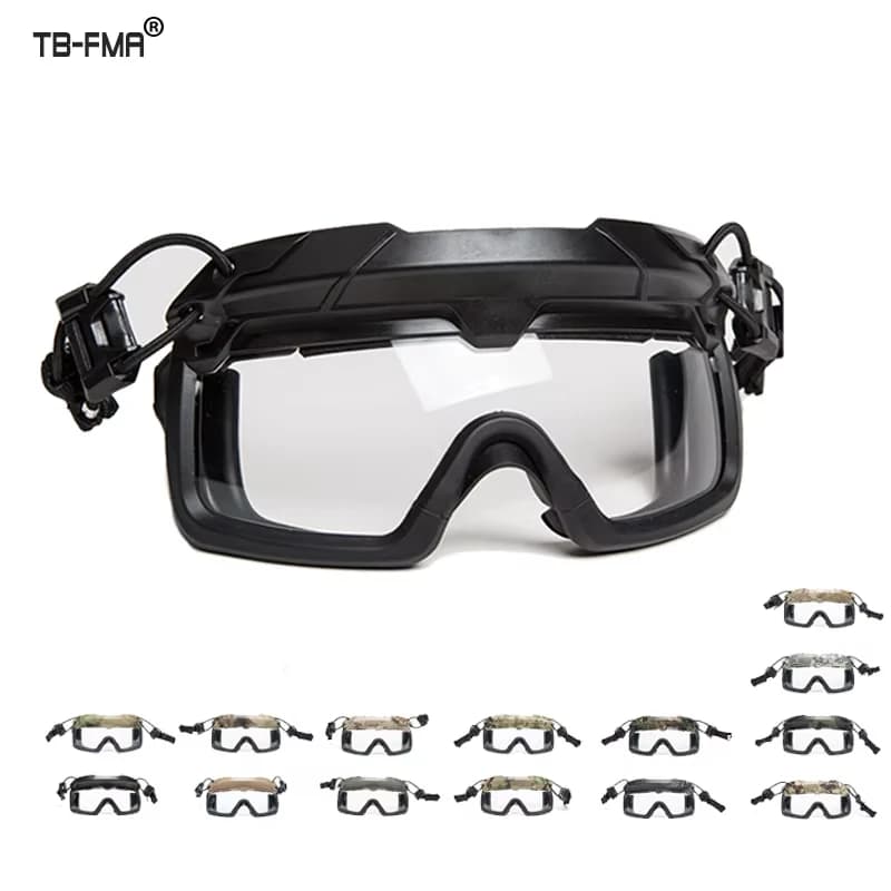 Lunettes anti-buée 3MM pour casques pêche - Compatibles rails OPS-CORE, protection visuelle optimale
