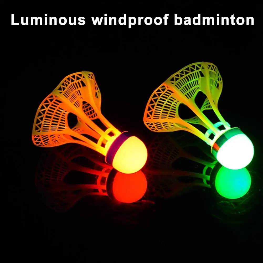 Balle de badminton lumineuse fluorescente pêche nocturne durable incassable extérieur avec lumière