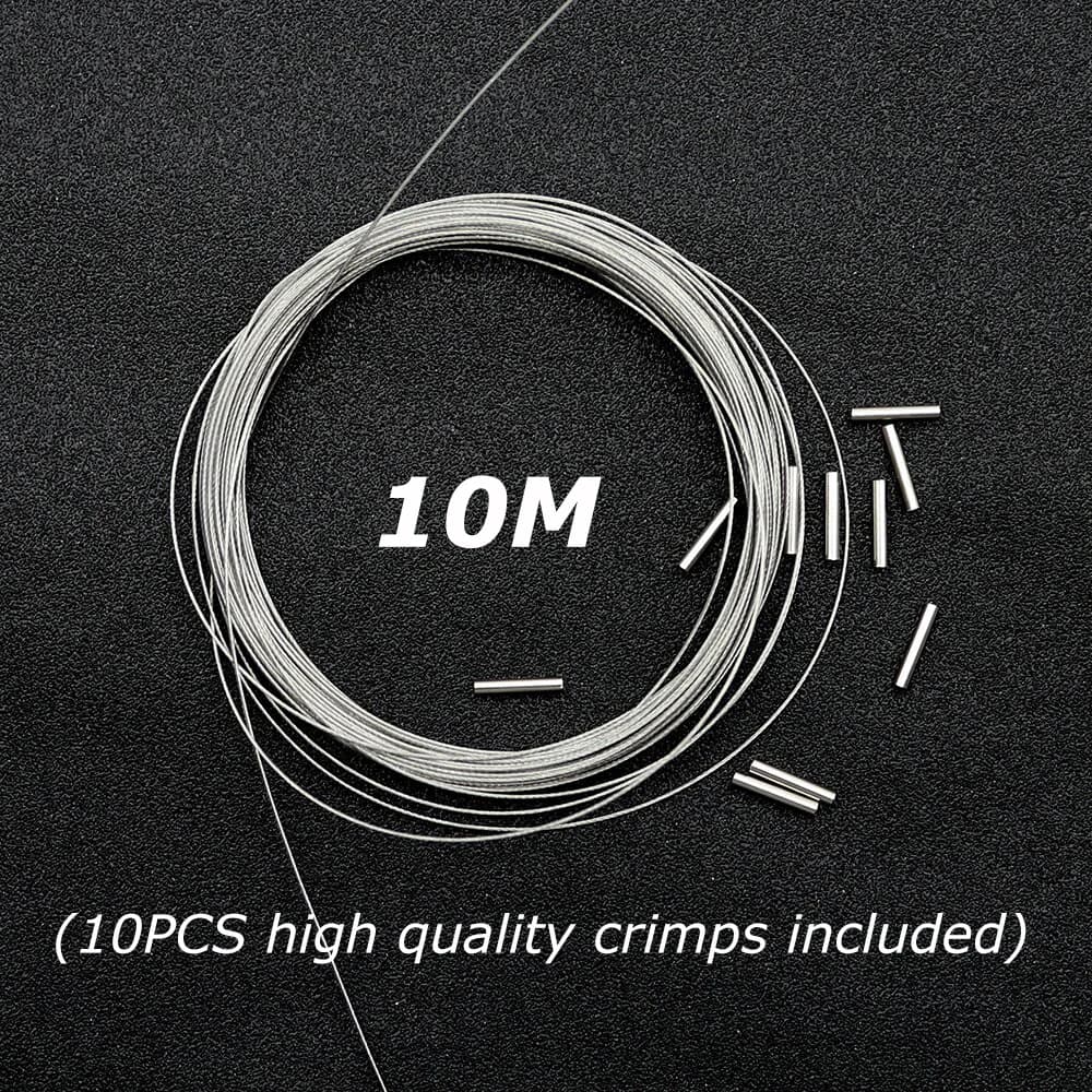 Fil d'acier tressé nylon 7 brins 5 à 200 lb pour ligne de pêche mer et jigging