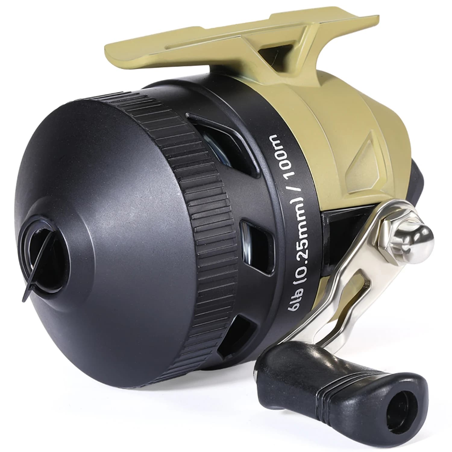 Moulinet casting Sougayilang ratio 3.4 pour pêche en eau douce - Bobine aluminium avec ligne nylon