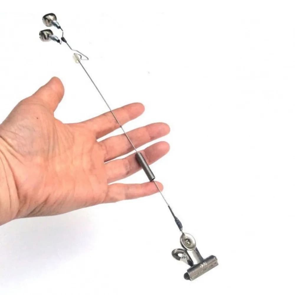 2 anneaux doubles en acier inoxydable pour pêche - Alarme de touche anti-corrosion réglable
