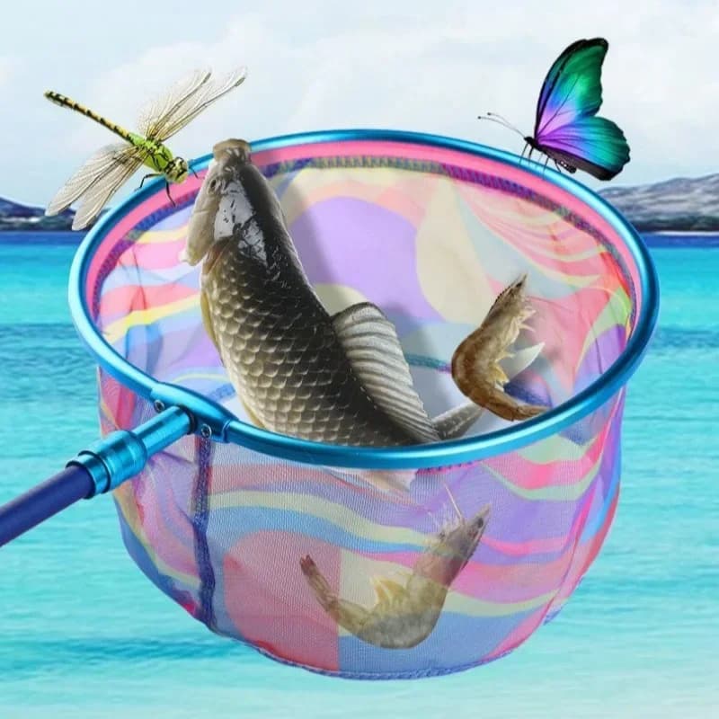 Filet à épuisette enfant fibre de carbone pour pêche aux insectes et papillons en extérieur