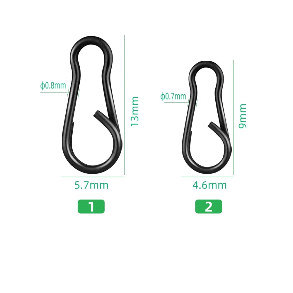 40 clips rapides et émerillons pour terminal tackle carpe - Accessoires de pêche à changement rapide