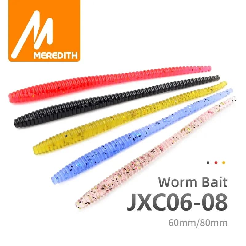 Leurres souples MEREDITH 60mm 80mm à descente lente - vers artificiels pour truite et pêche en mer