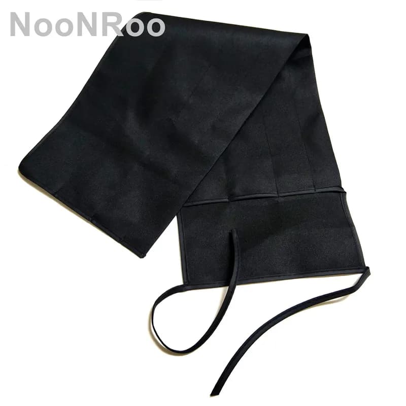 Sac transport canne à mouche 4 sections coton noir - étui de protection qualité premium 3 pièces