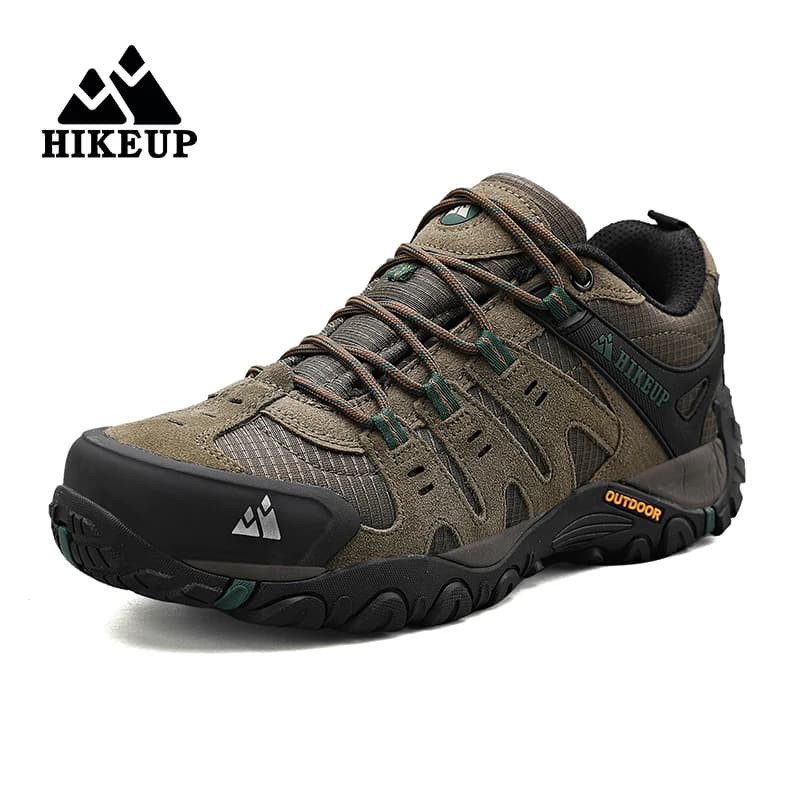 Chaussures randonnée homme cuir daim résistantes - Sneakers tactiques trekking chasse marche extérieure