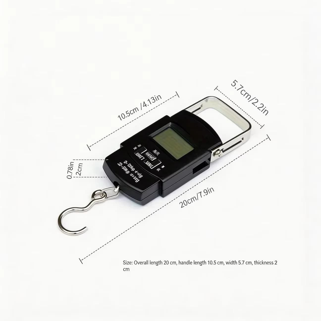 Balance de pêche numérique portable 50kg avec mètre ruban rétractable pour peser le matériel et les prises