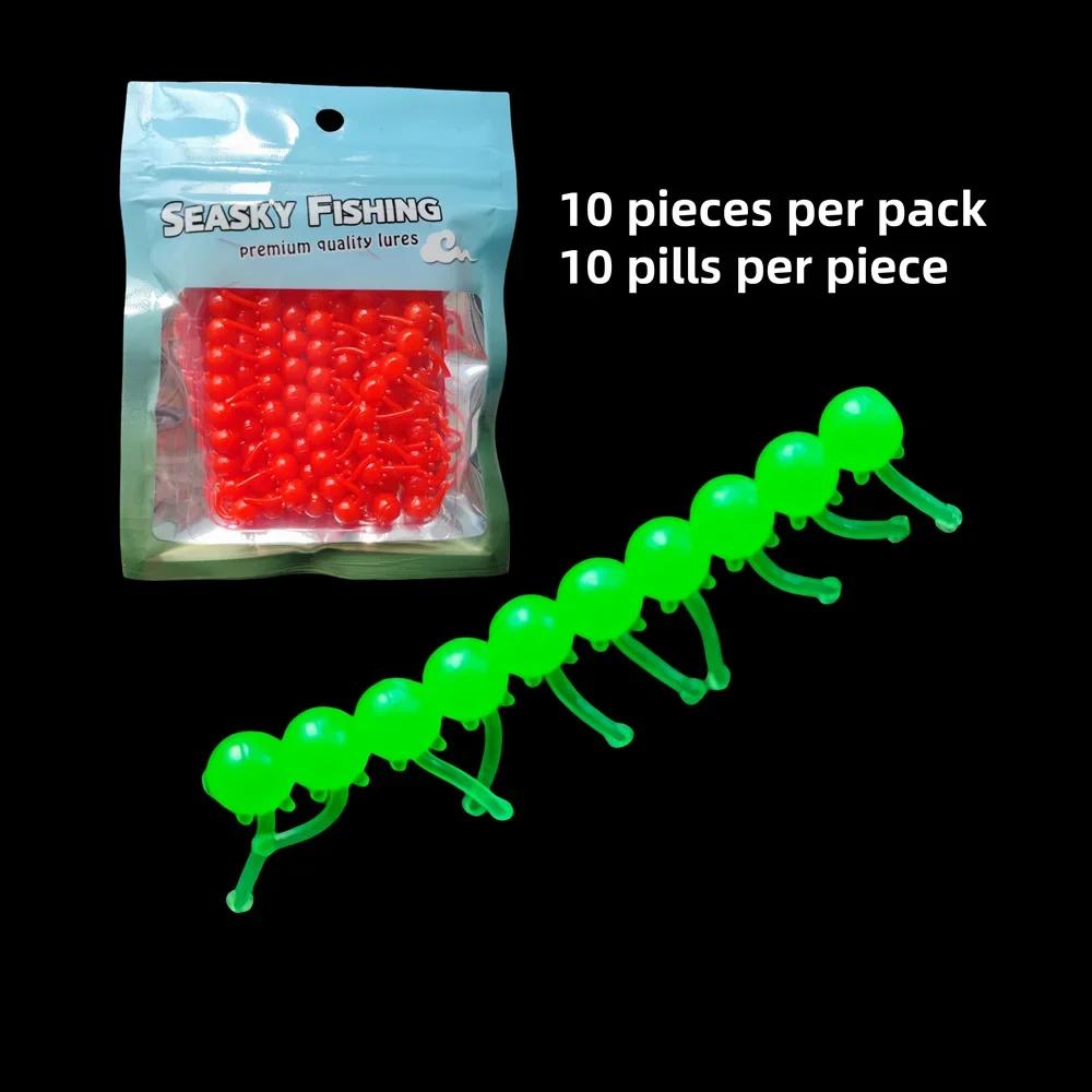 Perles leurres flottantes MUKUN saveur fraise/maïs - appâts silicone élastique couleur vive