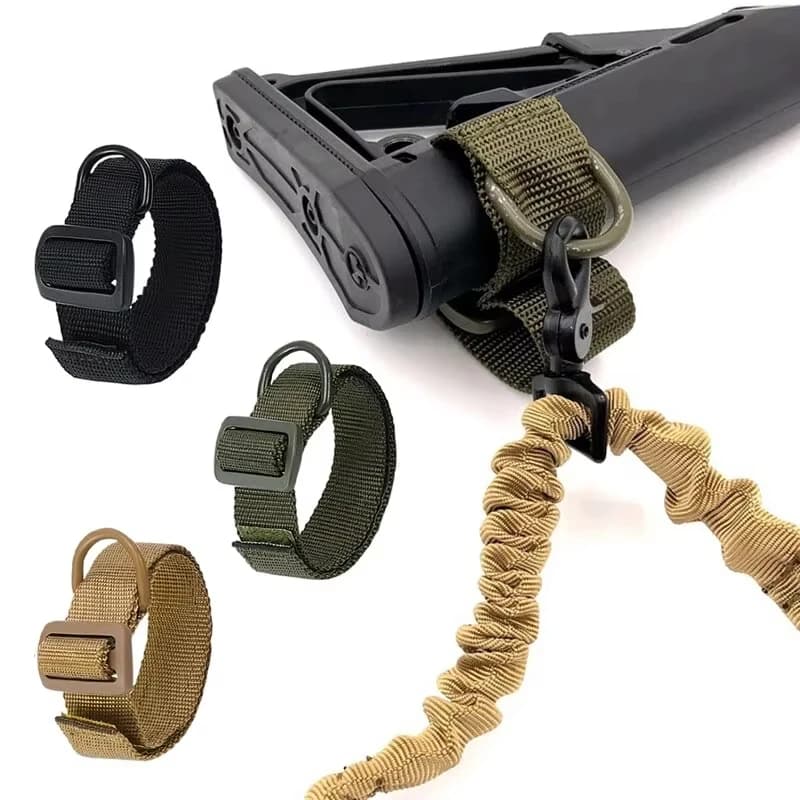 Adaptateur réglable pour bretelle fusil de chasse, sangle nylon avec anneau D pour pêche
