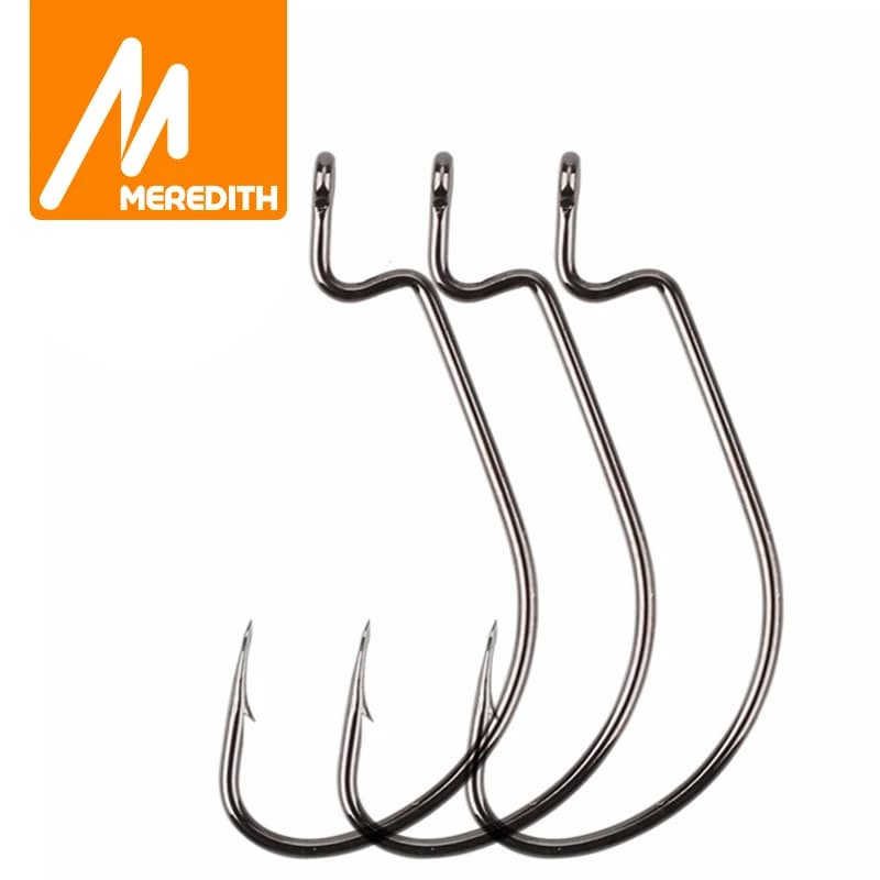 Hameçons souples MEREDITH 50 pièces - Hameçons carbone pour vers souples et leurres jerkbait
