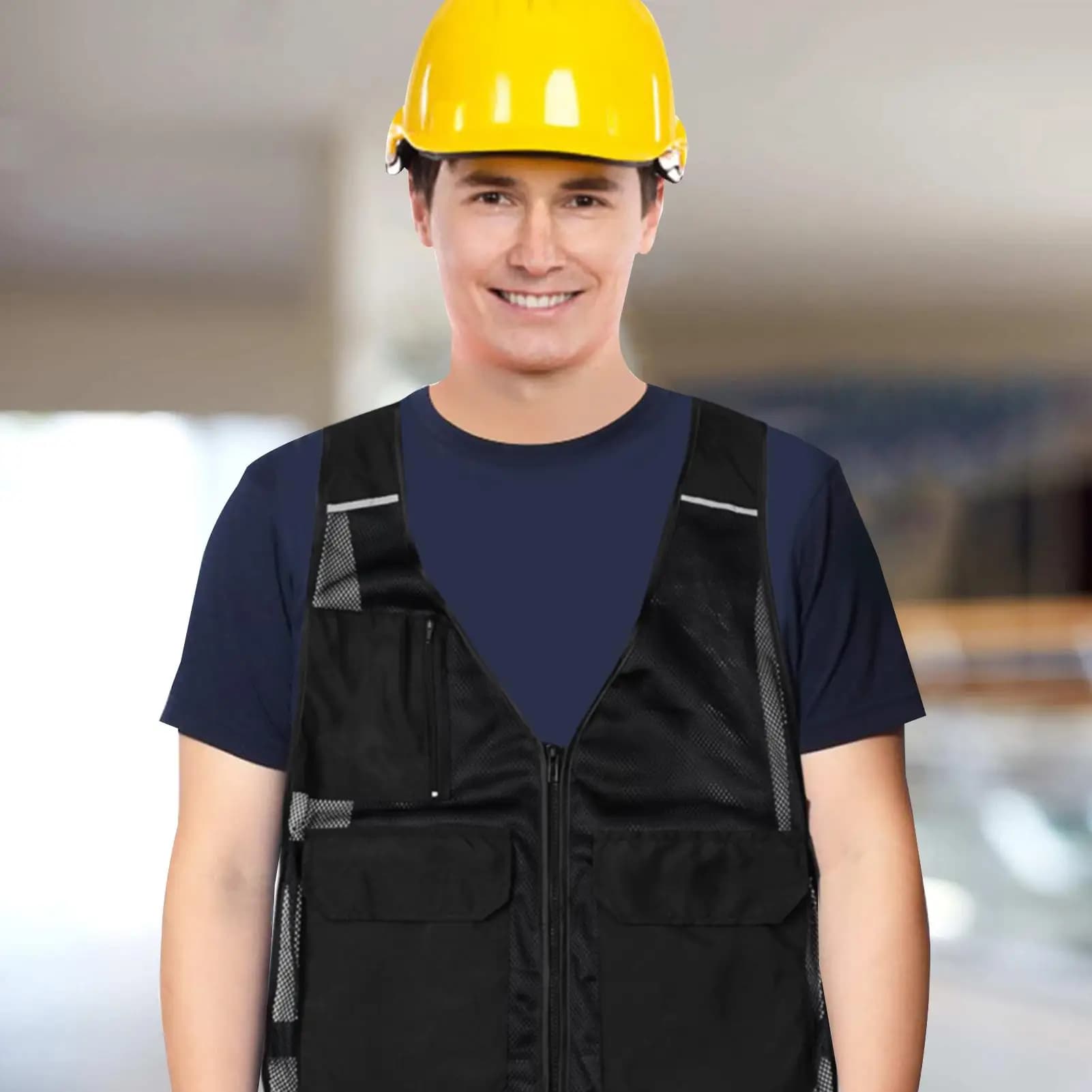 Veste rafraîchissante avec 8 packs de glace ajustable été temps chaud vestes AC réfléchissantes