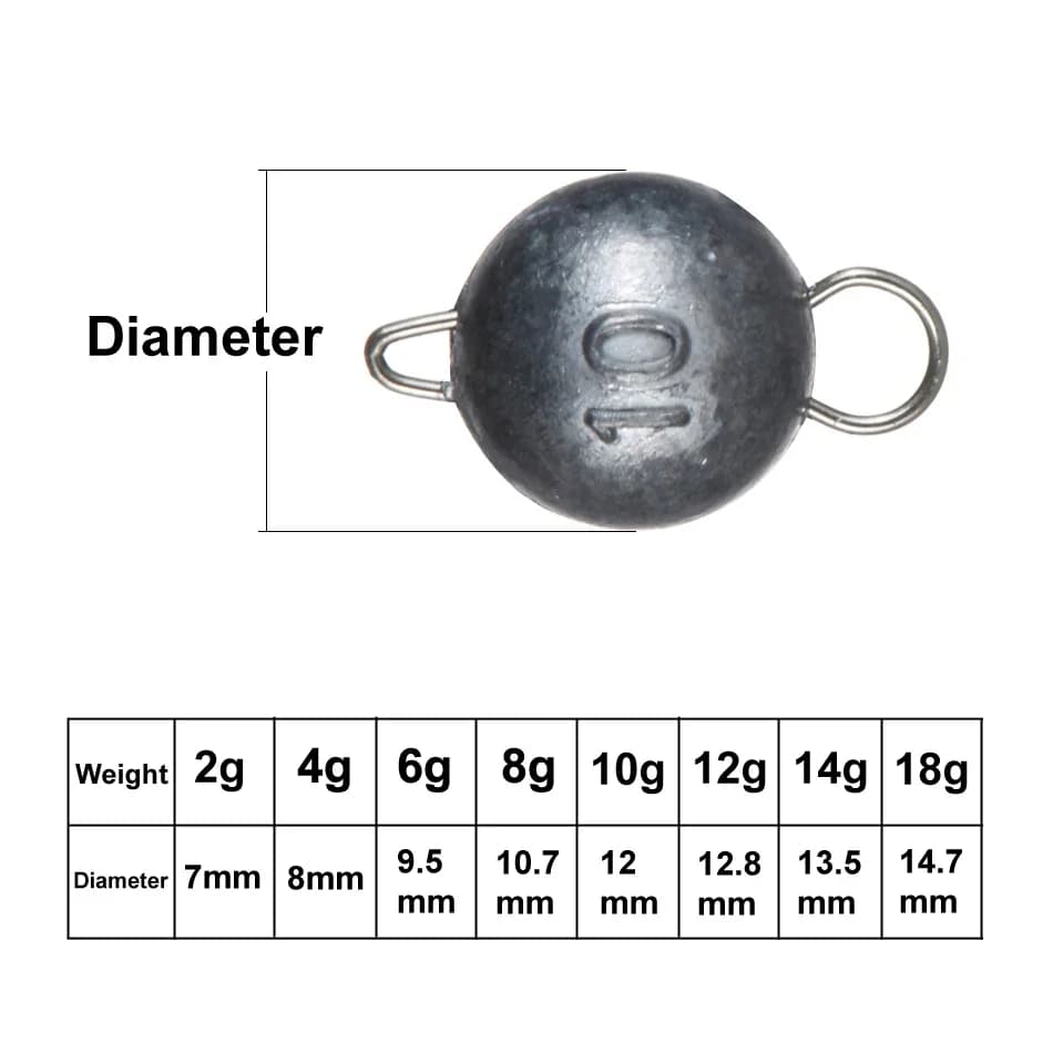 Plombs de pêche profonde 10 pièces 2g à 16g pour jigging et leurres en eau profonde