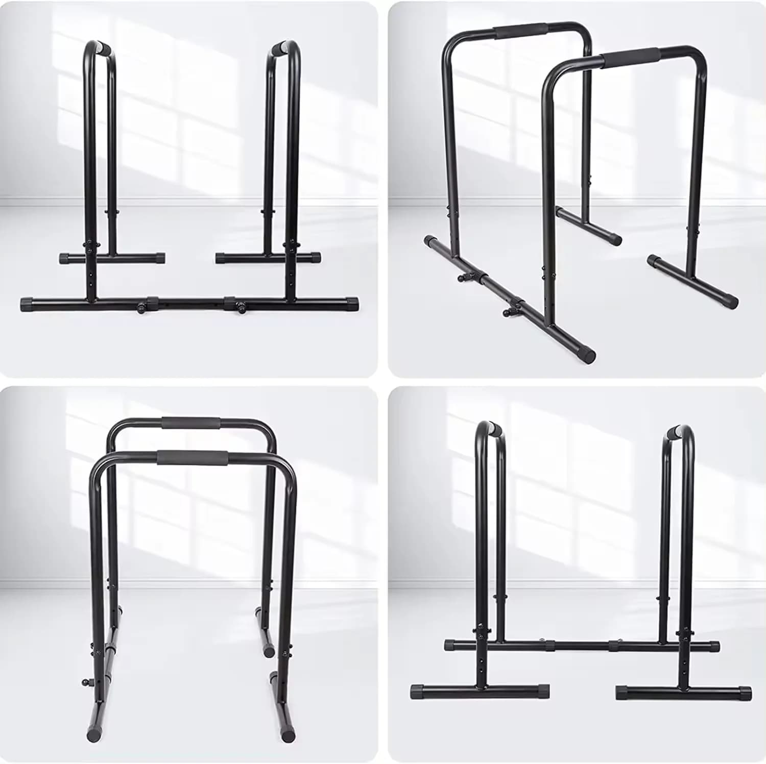 Barres parallèles ajustables pour dips et tractions - Barre de musculation solide pour entraînement à domicile