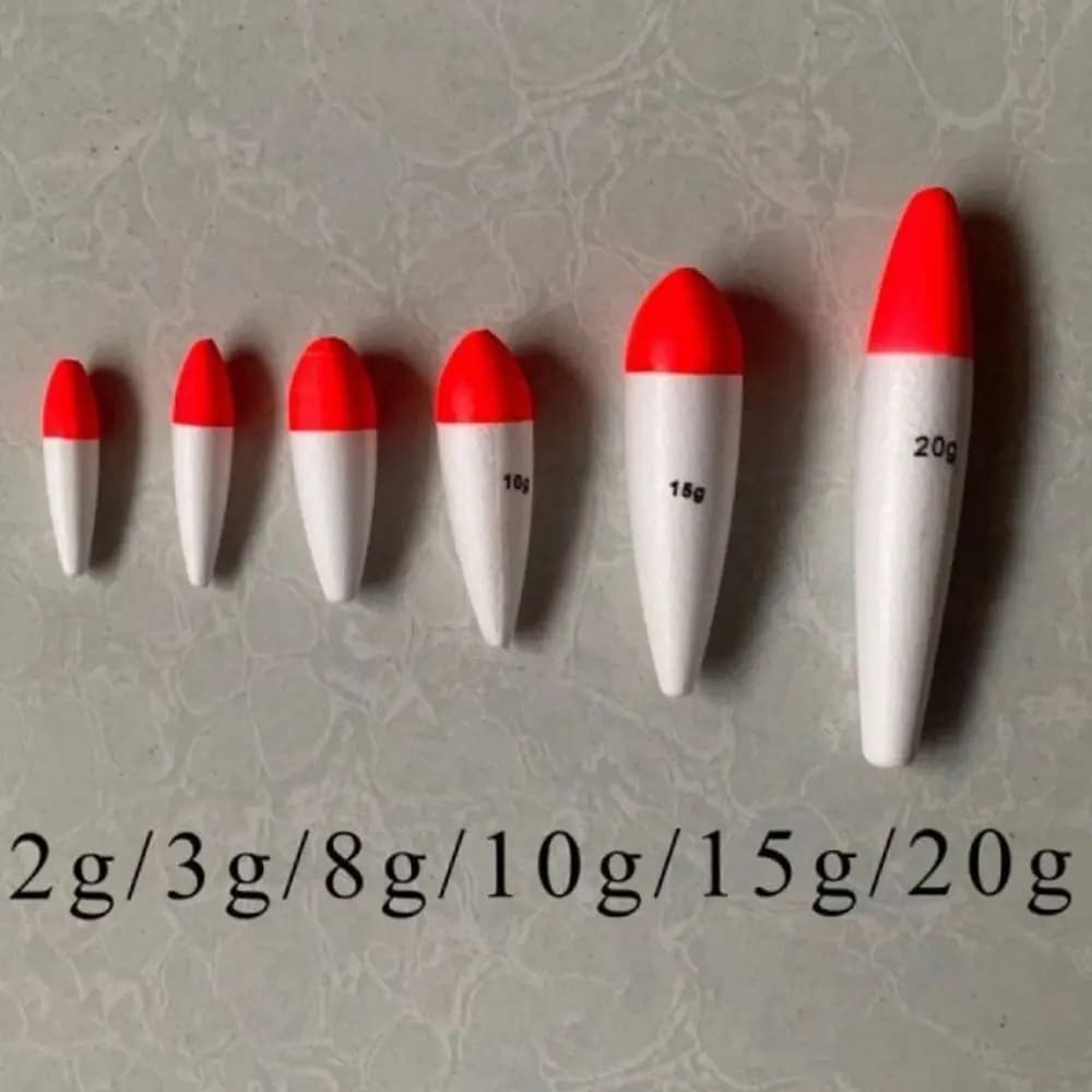 5 flotteurs de pêche en mousse haute flottabilité 2g à 60g, type gros ventre pour eau