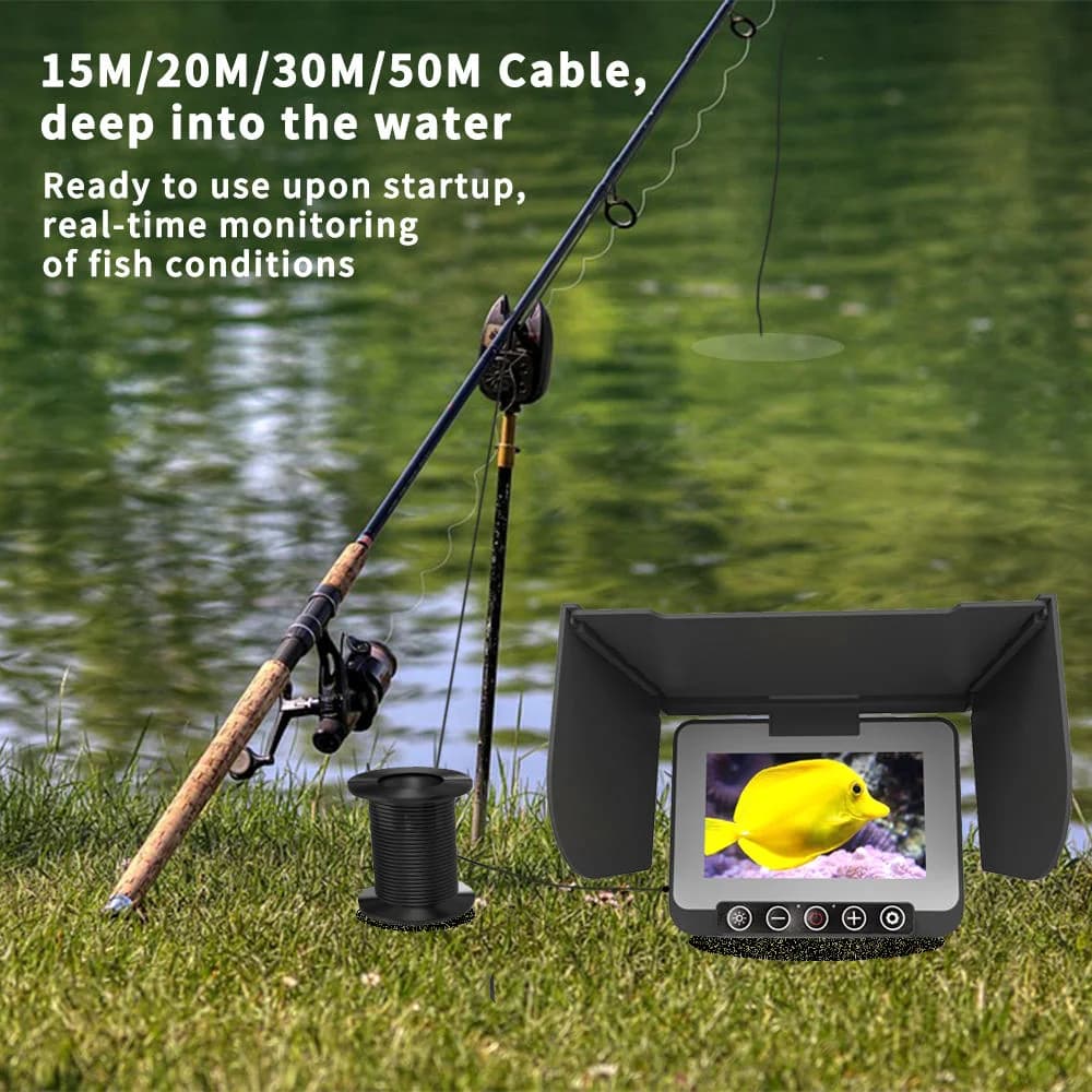 Caméra de pêche étanche IP68 avec vision nocturne et angle 220° pour exploration sous-marine