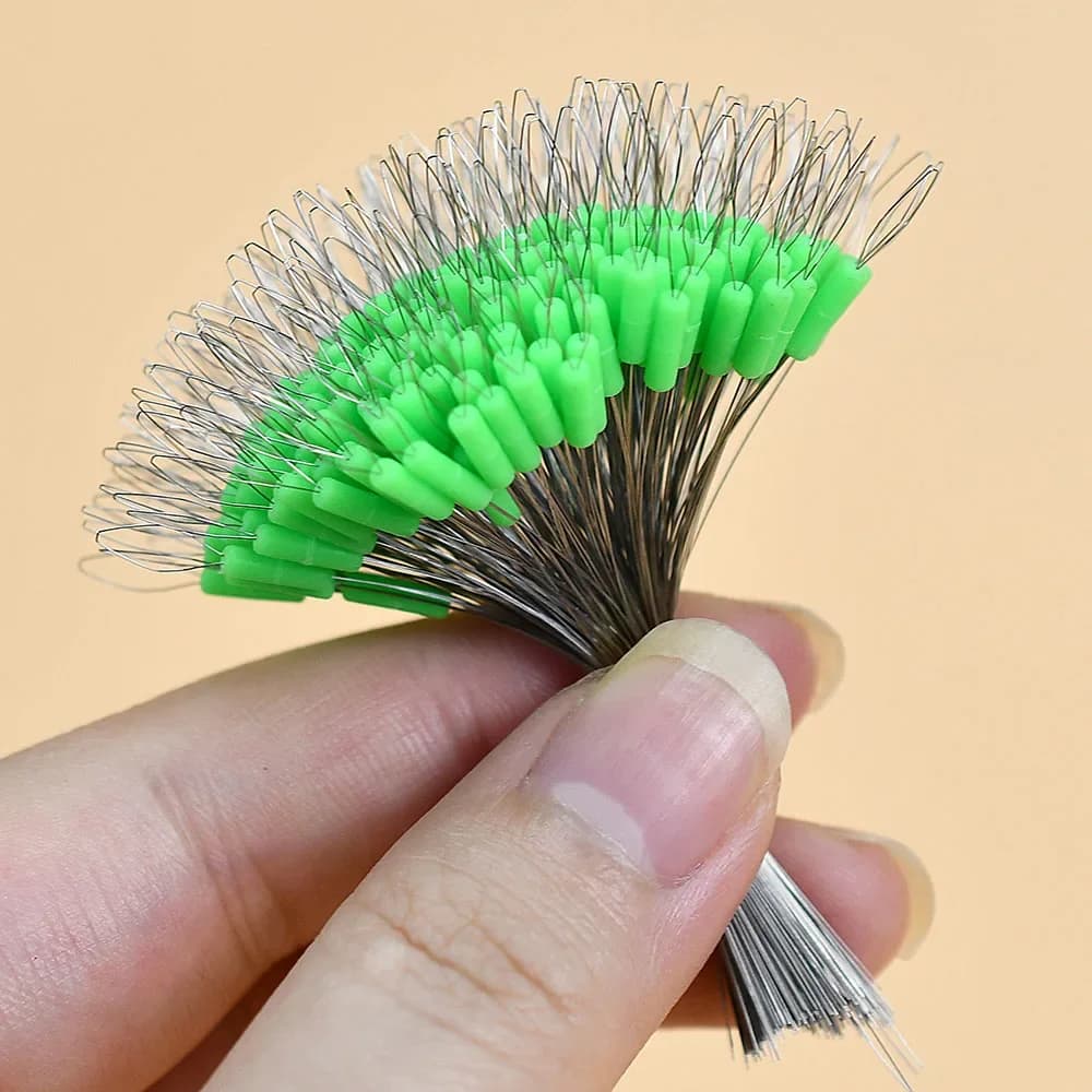 300 perles en silicone pour ligne de pêche - arrêts de flotteur ovales cylindres MNFT