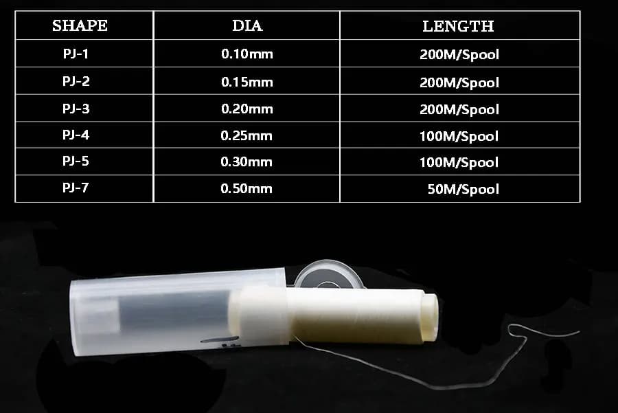 Fil de pêche invisible nylon haute résistance flottant pour leurres et appâts de mer