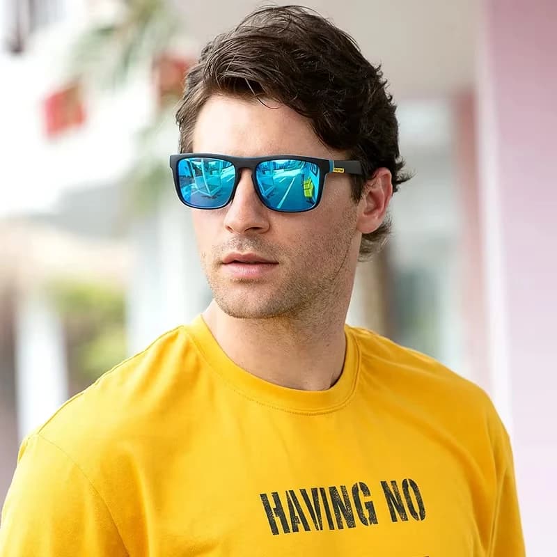 Lunettes de soleil polarisées de luxe carrées pour conduite, pêche et sports vintage UV