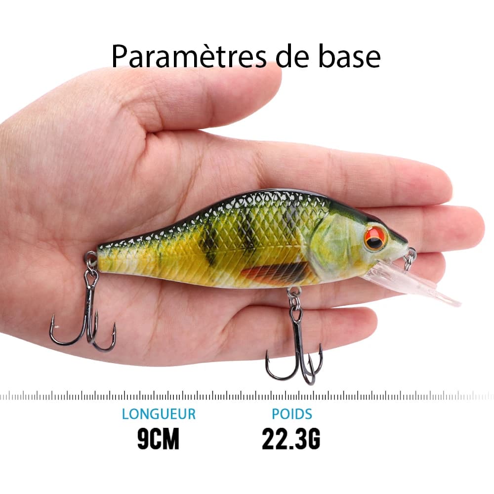 Leurre dur TREHOOK Black Minnow 4g 11g 22g wobblers pour brochet pêche aux leurres artificiels