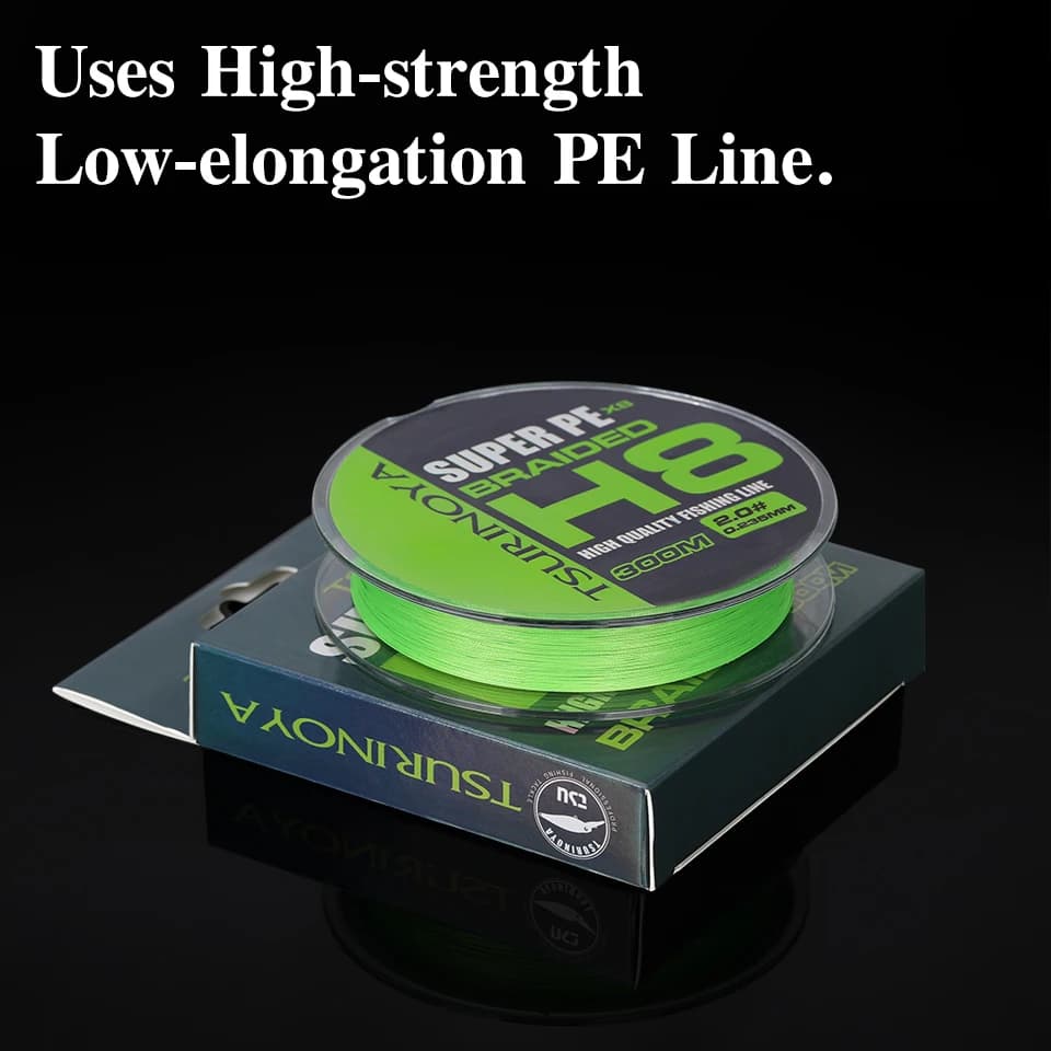 Ligne PE TSURINOYA H8 100-300M 8 tresses 14-50LB - Lancer ultra-long et multifilament lisse pour pêche précise