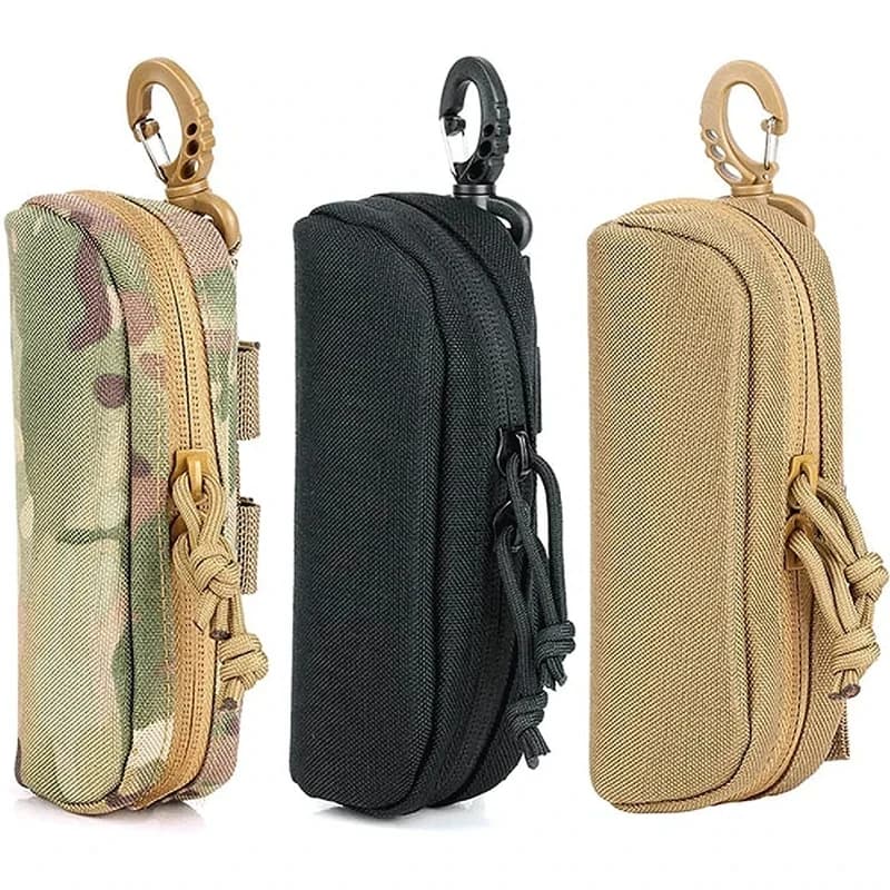 Étui MOLLE tactique 1000D pour lunettes de pêche - Nylon anti-choc, portable et étanche