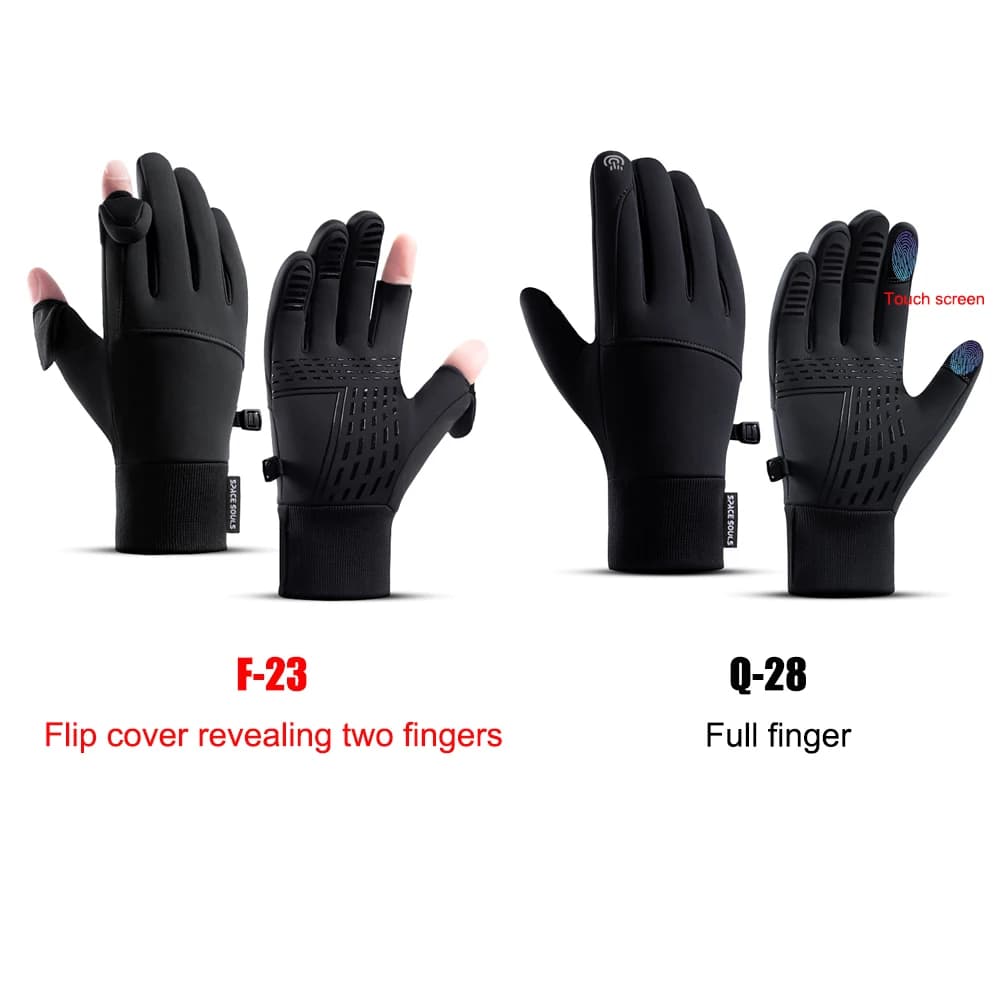 Gants chauds hiver homme femme imperméables tactiles sport extérieur pêche ski vélo