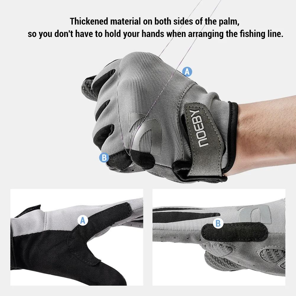 Gants de pêche Noeby antidérapants pleine main - Protection UV homme femme pour cyclisme et extérieur