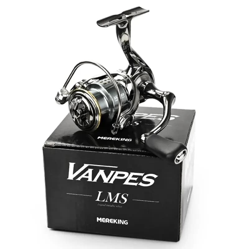Moulinet pêche MEREDITH VANPES anti-rouille - Ratio 5.0:1 frein 8kg max pour pêche en mer et eau douce