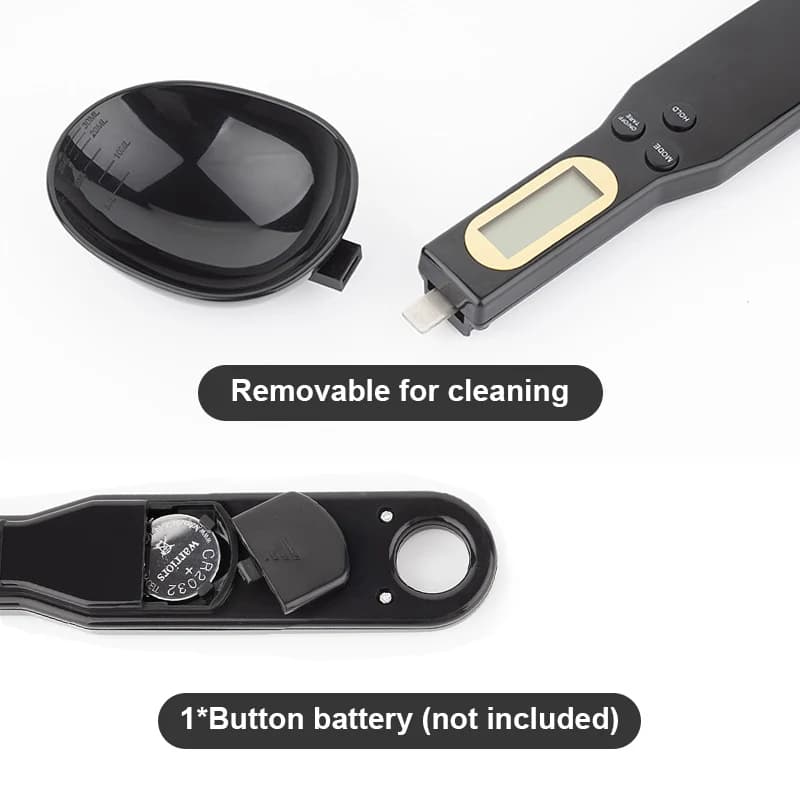 Balance de cuisine numérique portable 500g/0.1g avec cuillère doseuse LCD pour aliments et ingrédients