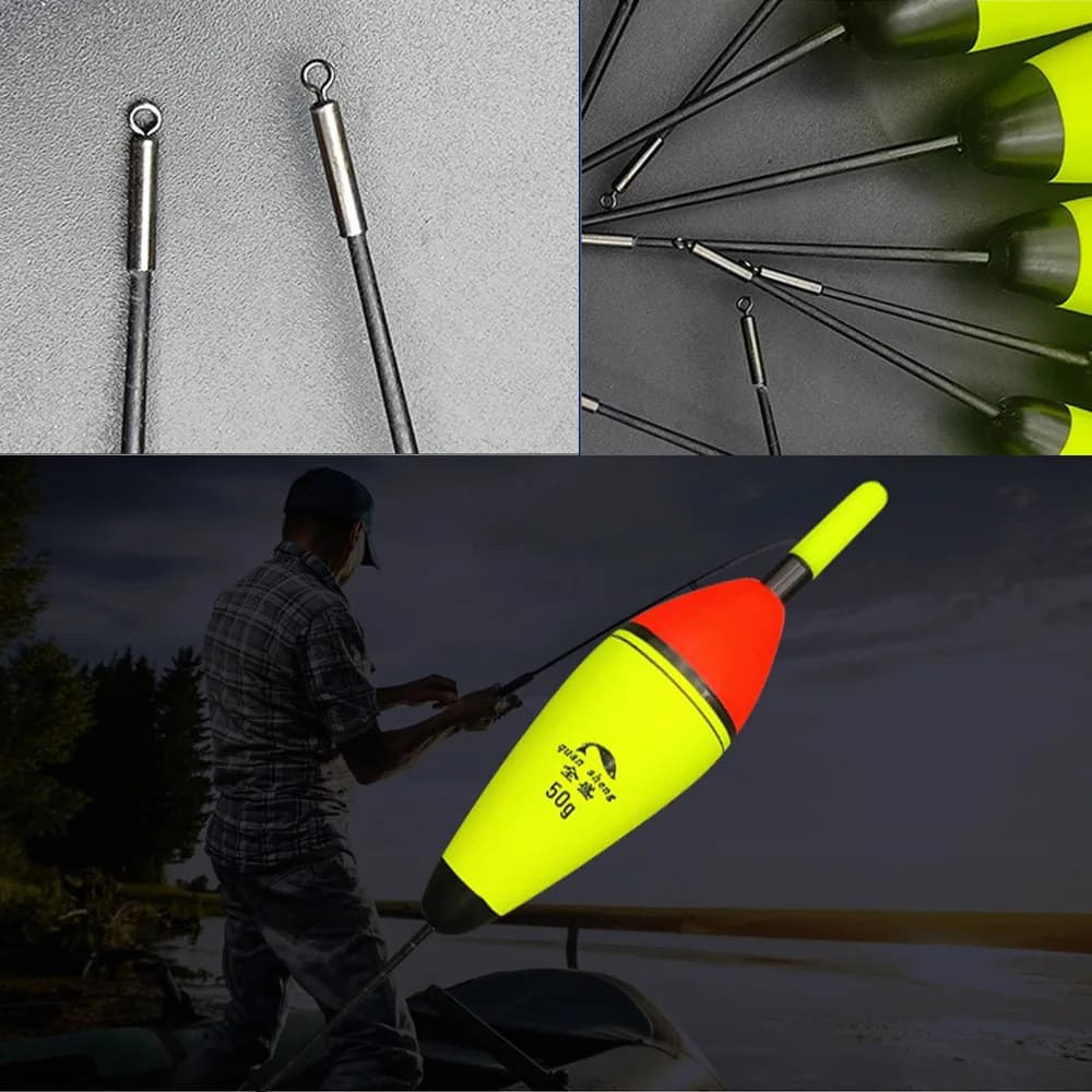 Flotteur de pêche lumineux 5g-100g avec chargeur USB - Bouée LED verticale pour pêche jour et nuit en mer