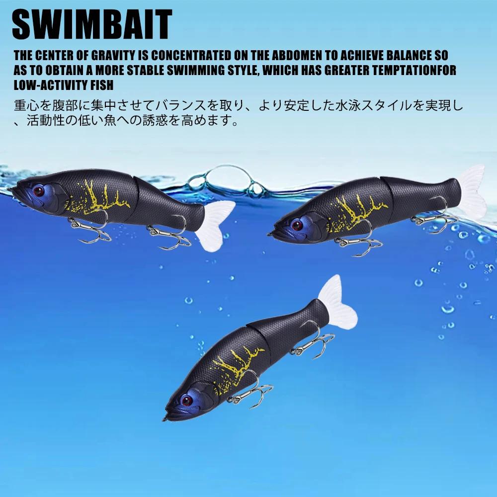 Leurre Slow Sinking SwimBaits 30G Whopper Vibration - Appât dur pêche brochet black-bass nage lente réaliste