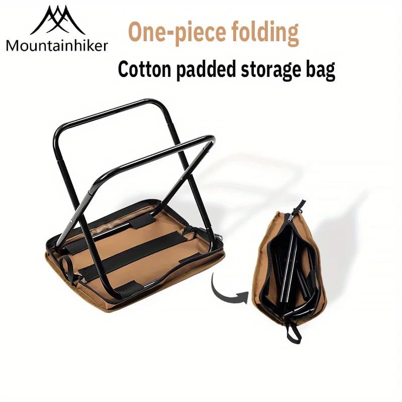 Chaise pliante camping MOUNTAINHIKER compacte capacité 80kg pour pêche outdoor portable