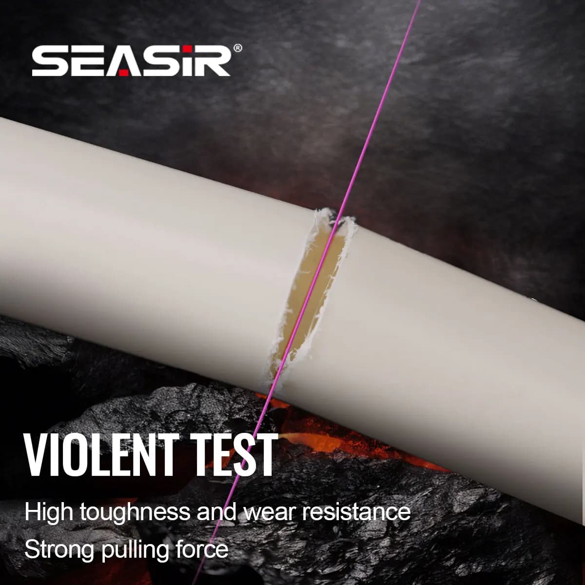 Ligne de Pêche Tressée Seasir Bull Max X8 Haute Résistance 15-70LB 300M pour Pêche en Mer