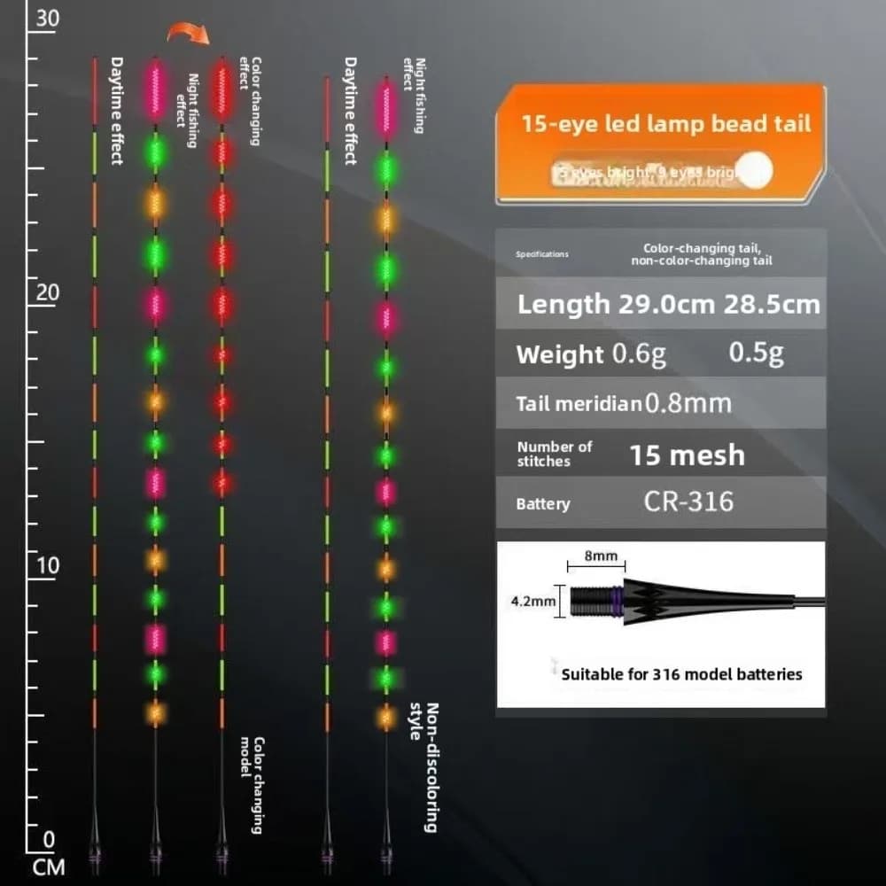 Flotteur intelligent LED ultra lumineux - technologie électronique sensible pour pêche précise