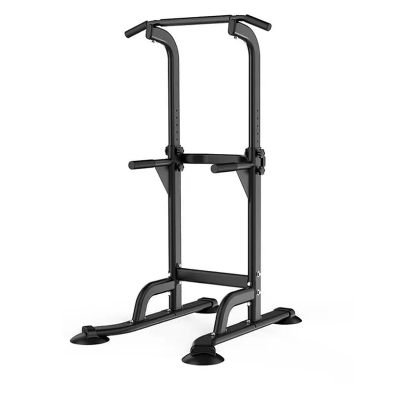 Barre parallèle pliante noire pour tractions et dips à domicile - Équipement sportif polyvalent pour le renforcement musculaire