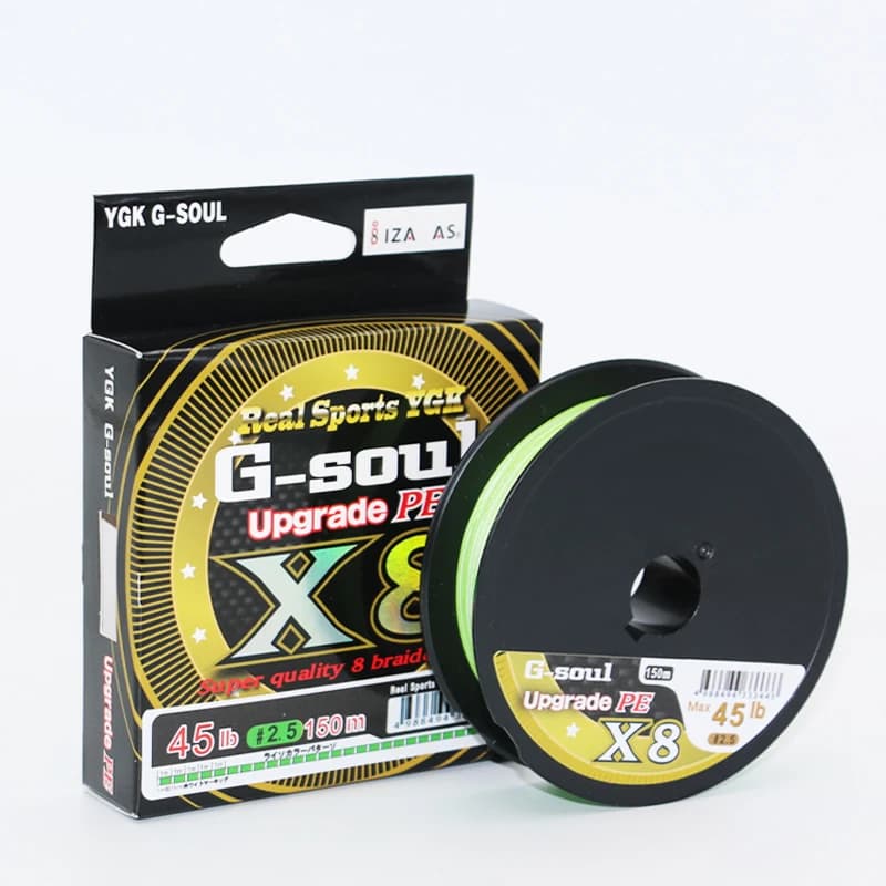 Ligne de pêche tressée YGKX8 Upgrade 8 brins 150M 200M super résistante Japan G Soul X8 pour ligne principale