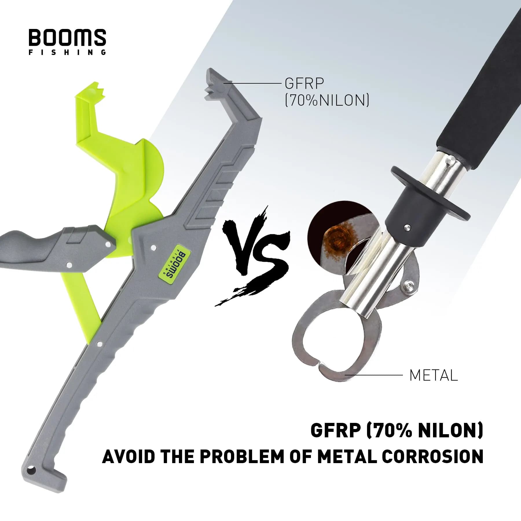 Pince à poisson Booms G05 fibre de verre - anti-rouille avec dragonne outil pêche sécurisé