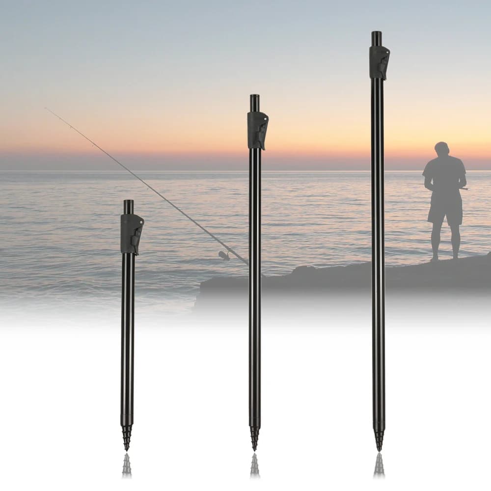 Support de berge aluminium réglable pour alarmes pêche - Tige extensible pour cannes