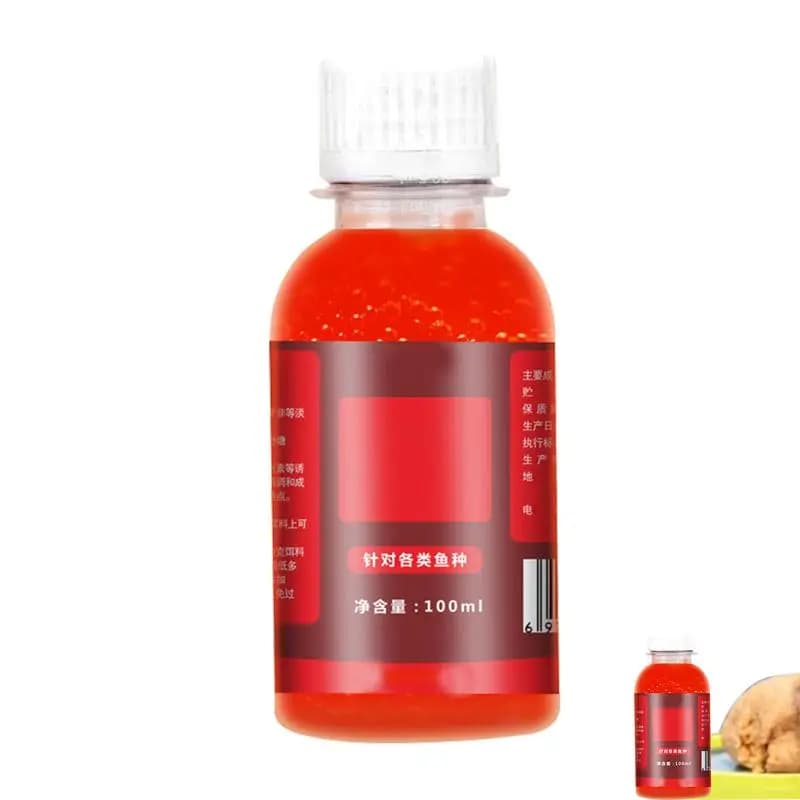 Liquide attractif 100ML/60ml vers rouge concentré pour perche, silure et pêche carnassière