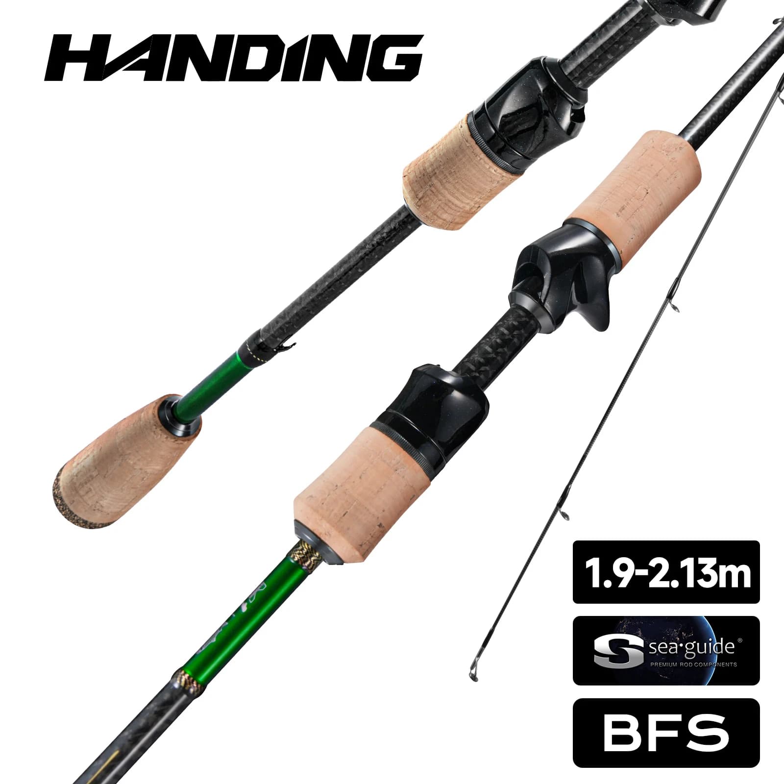 Canne truite BFS HANDING 1.98m action rapide UL/L - Carbone 30T Seaguide pour pêche roche